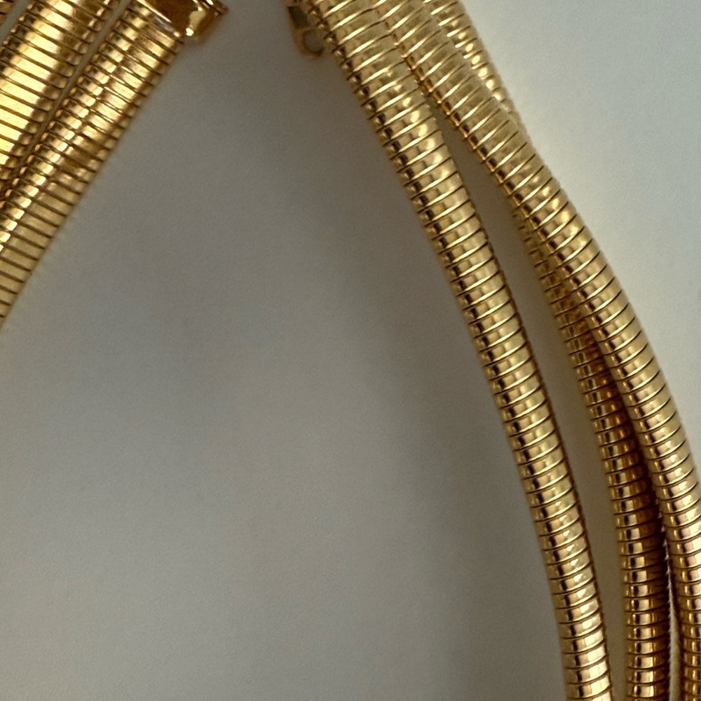 Jennifer Miller NIB triple strand gold plated snake choker - Picture 9 of 9
